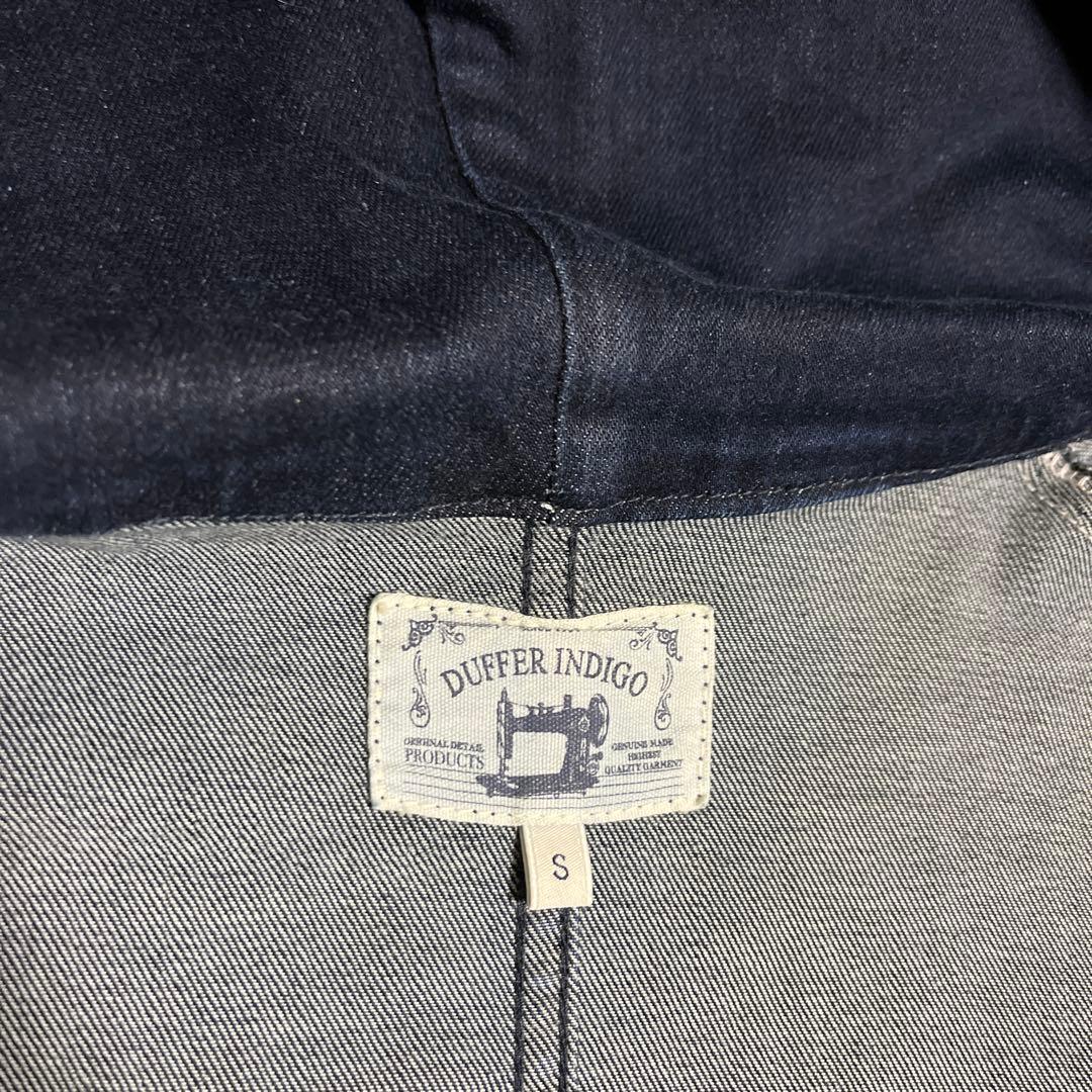 DUFFER INDIGO デニムパーカー Sサイズ　DF-KF-78532
