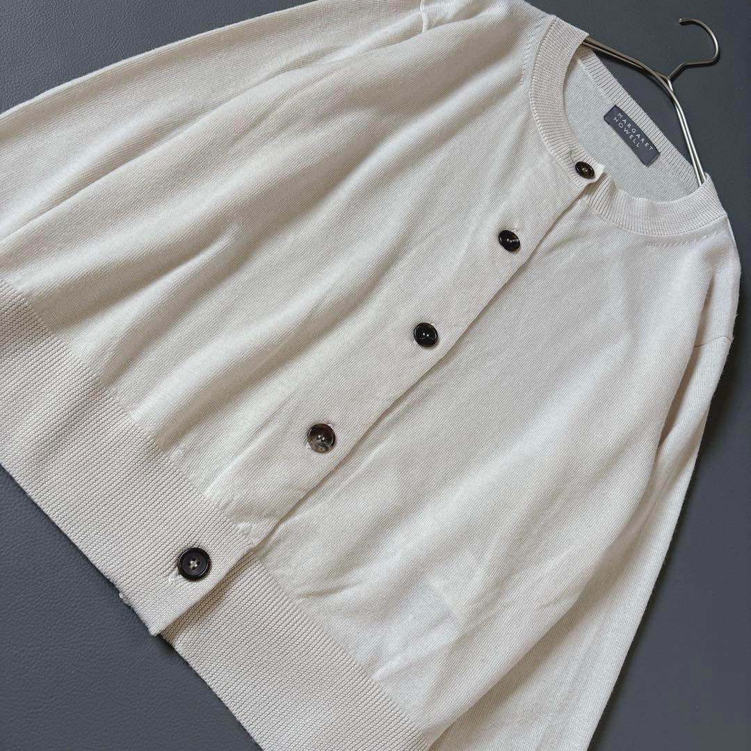 【24AW】未使用級♡マーガレットハウエル FINE WOOL カーディガン M