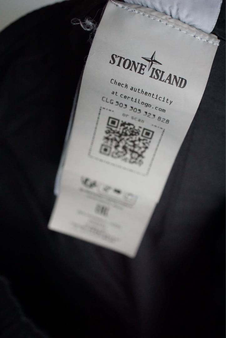 STONE ISLAMD 24AW 製品染 テーパード カーゴパンツ ブラック
