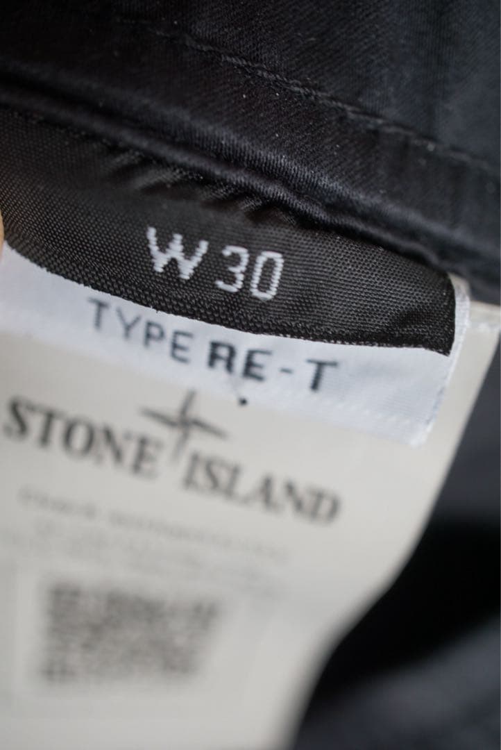 STONE ISLAMD 24AW 製品染 テーパード カーゴパンツ ブラック
