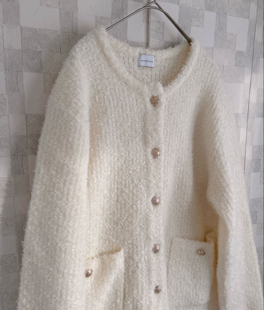 新品未使用✨green label relaxing ニットツイードカーディガン