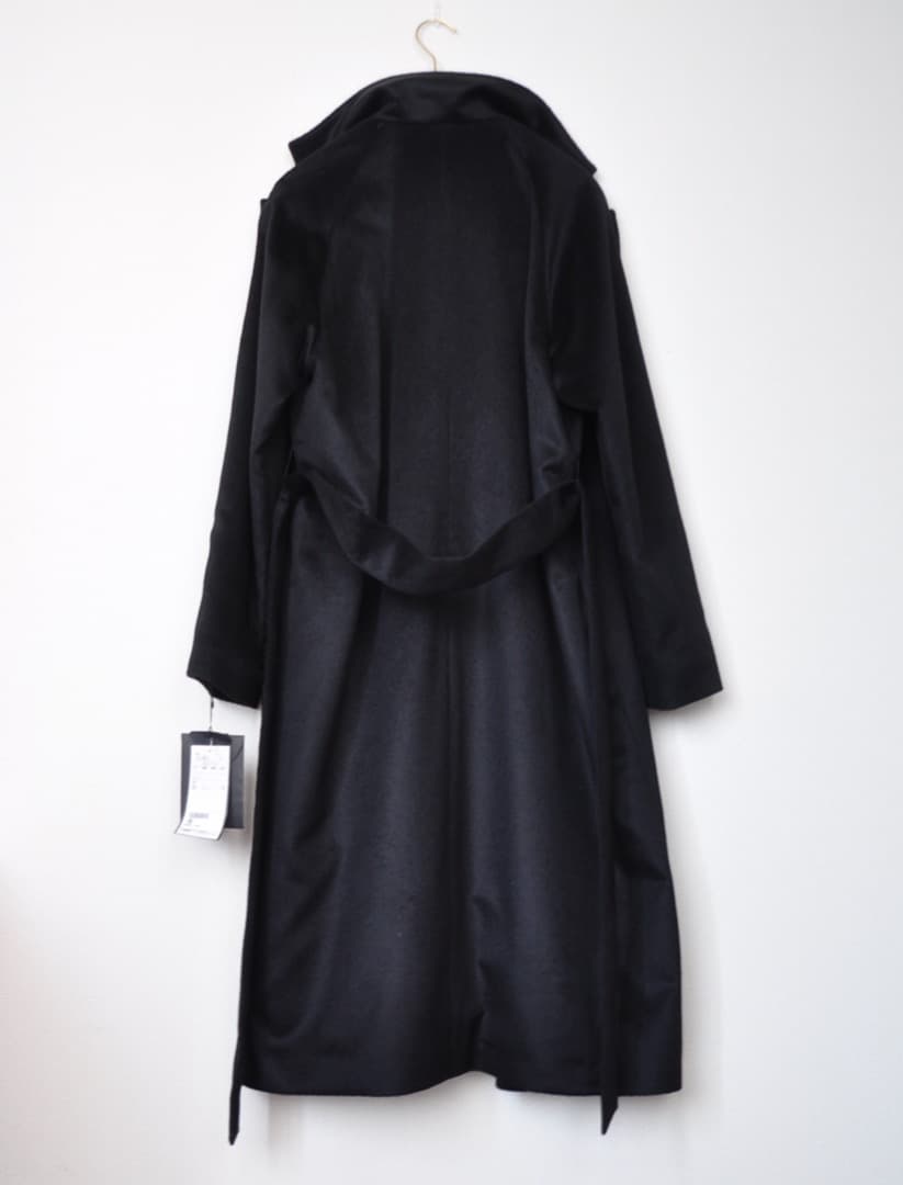 定価15万！ 新品タグ付 ピュアカシミヤ100% ベルテッドコート ブラック