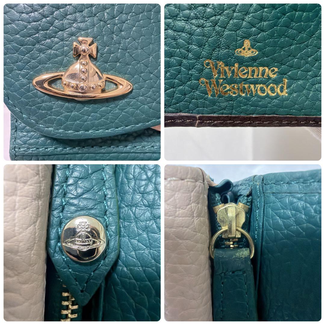 【Vivienne Westwood】希少カラー　ダブルフラップオーブロゴ折財布