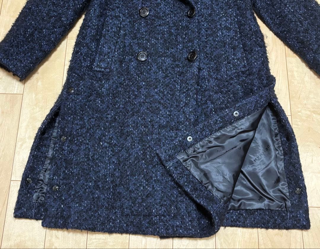 DENHAM デンハム　ネイビー ダブルブレスト ロングコート