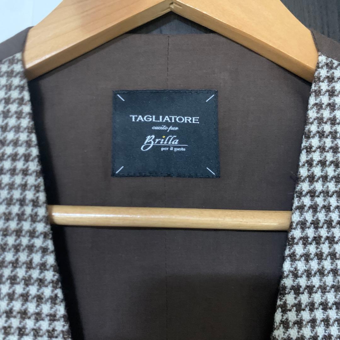 TAGLIATORE タリアトーレ BRILLA ベスト ジレ 千鳥格子