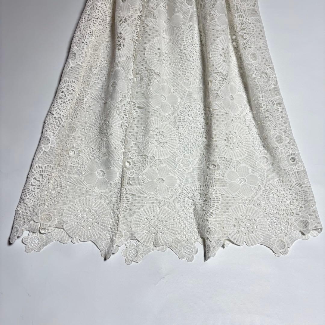 IENA luana コットンレース 巻きスカート ラップスカート ホワイト