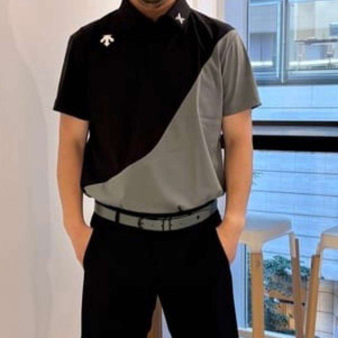 新品未使用 美品 デサントゴルフ 接触冷感 ポロシャツ XL ブラック カーキ