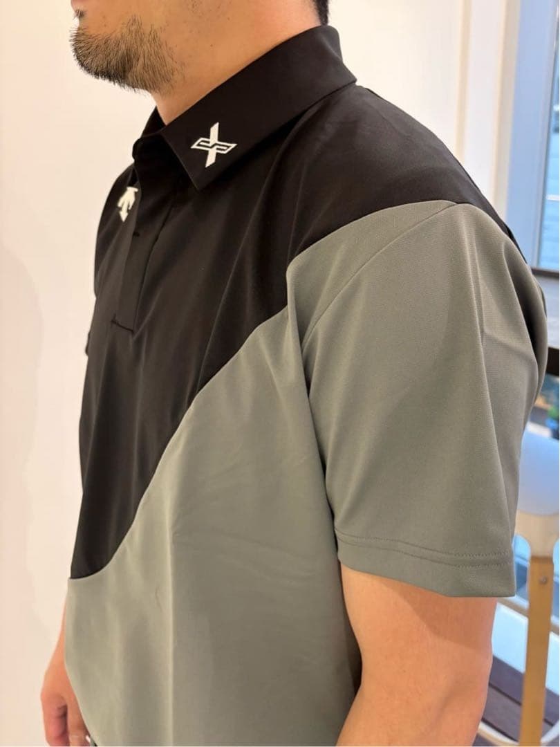 新品未使用 美品 デサントゴルフ 接触冷感 ポロシャツ XL ブラック カーキ