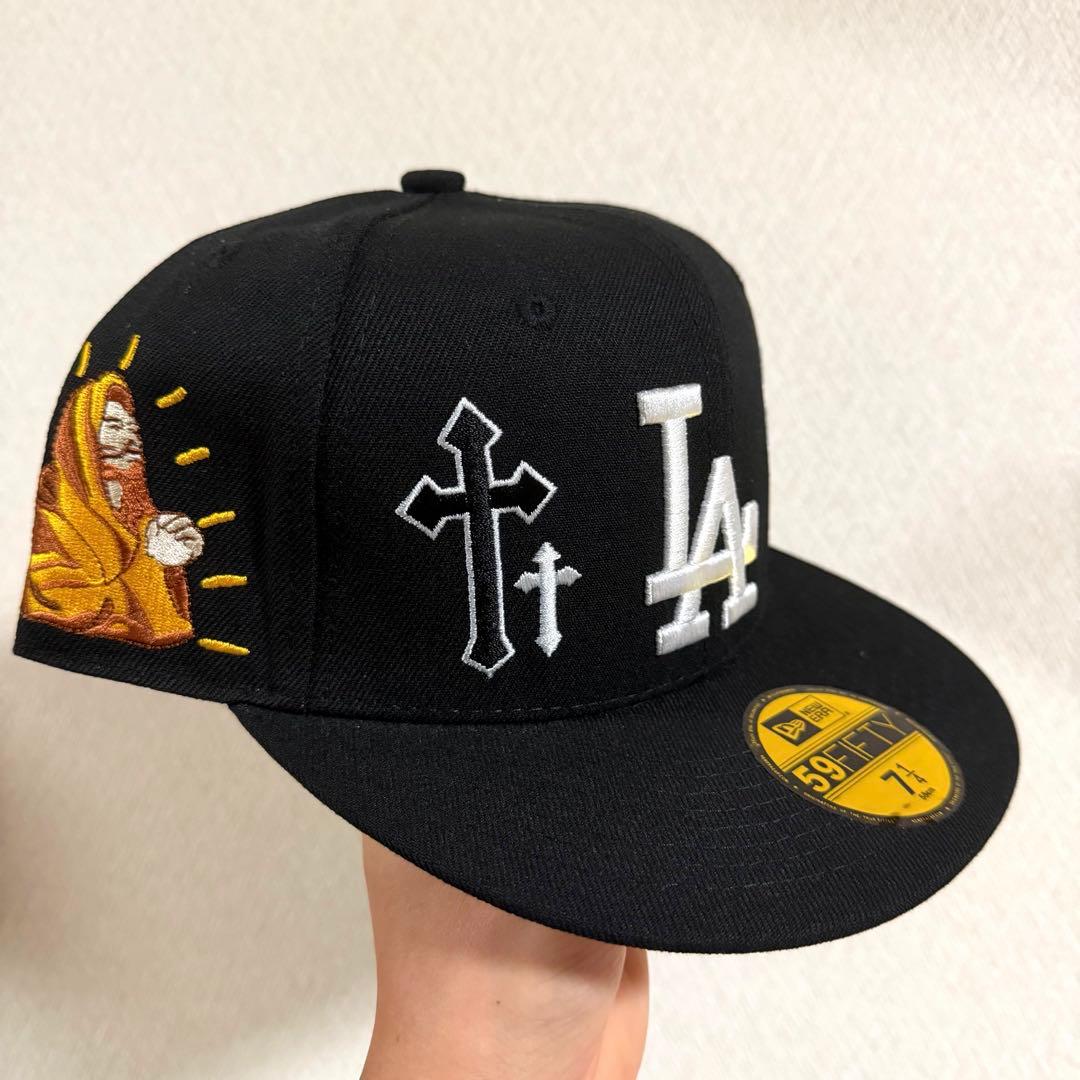【激渋クロス刺繍】ロサンゼルス ドジャース LA ギャングスターキャップ