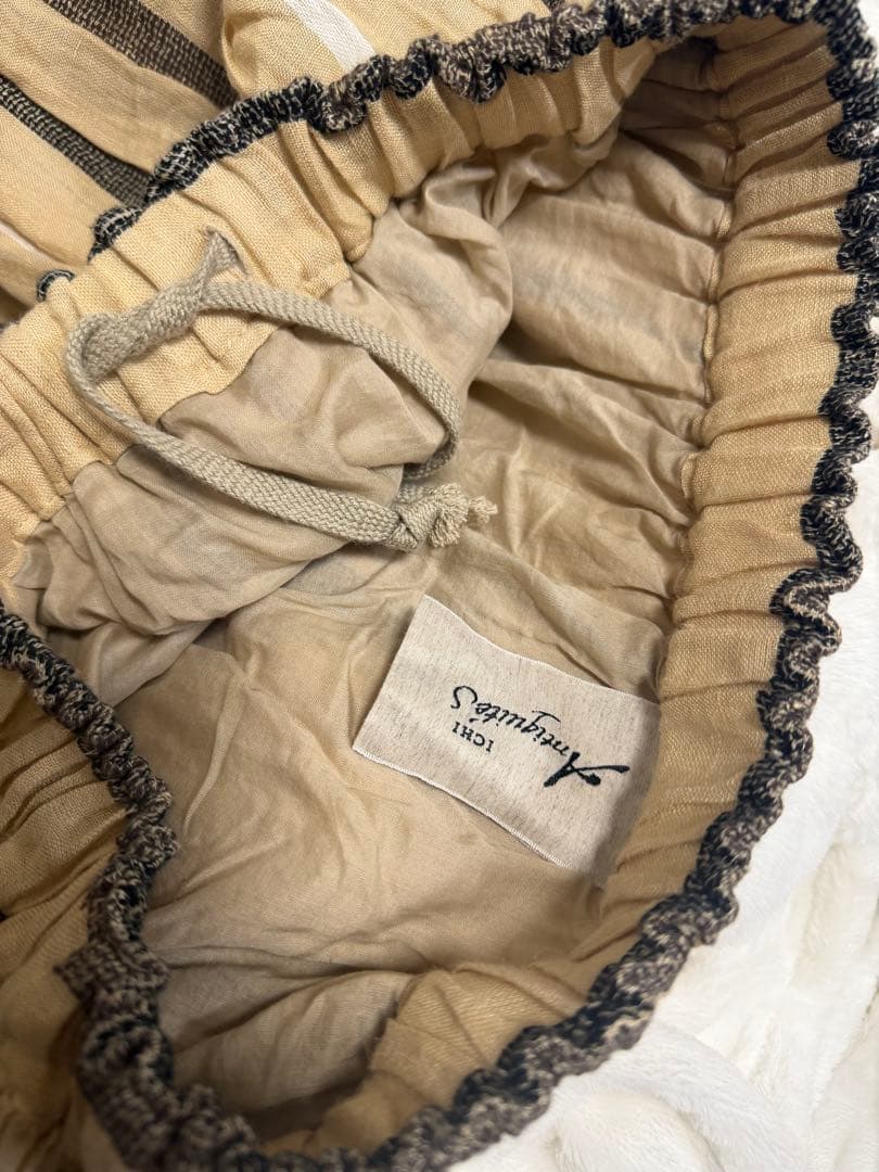 ichi Antiquites︎♥︎リネンドビーストライプスカート