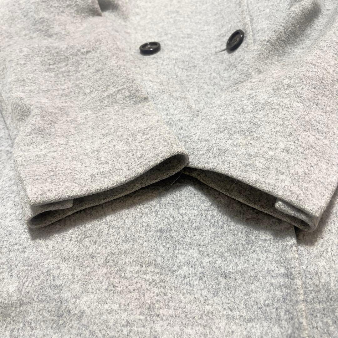 【美品】23区 ウールアンゴラビーバーフーデッド コート ロング 2way M