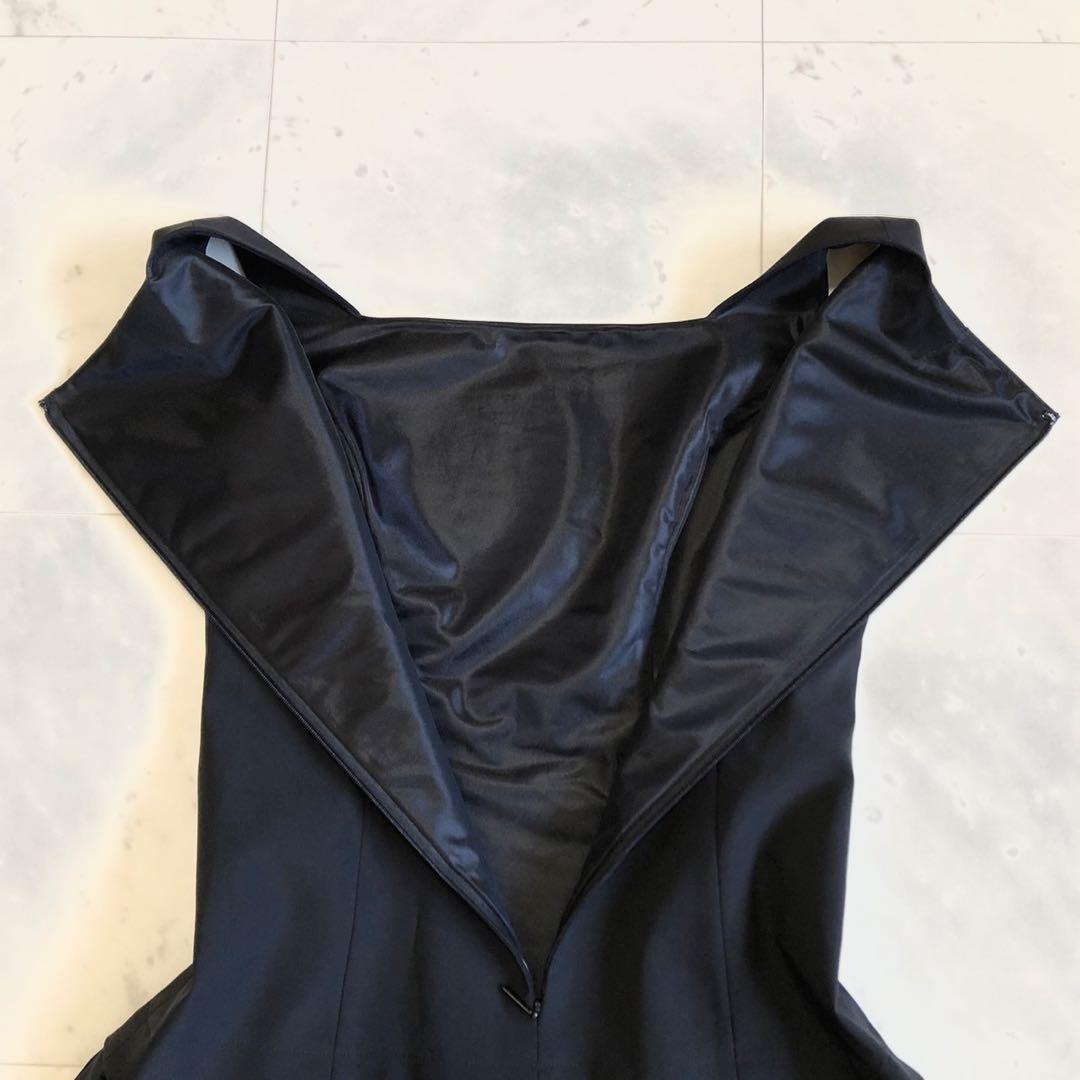 【極美品】 Rene basic ノースリーブ 切り替え ワンピース 38 黒
