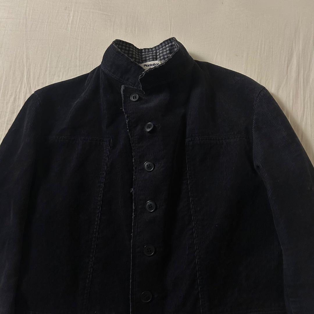 plantation issey miyake コーディロイチェック　切り替え