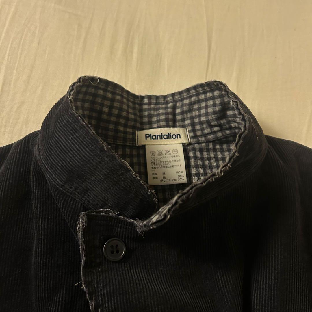 plantation issey miyake コーディロイチェック　切り替え