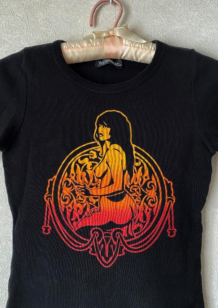 HYSTERIC GLAMOUR ヒステリックグラマー ガール柄 Tシャツ黒