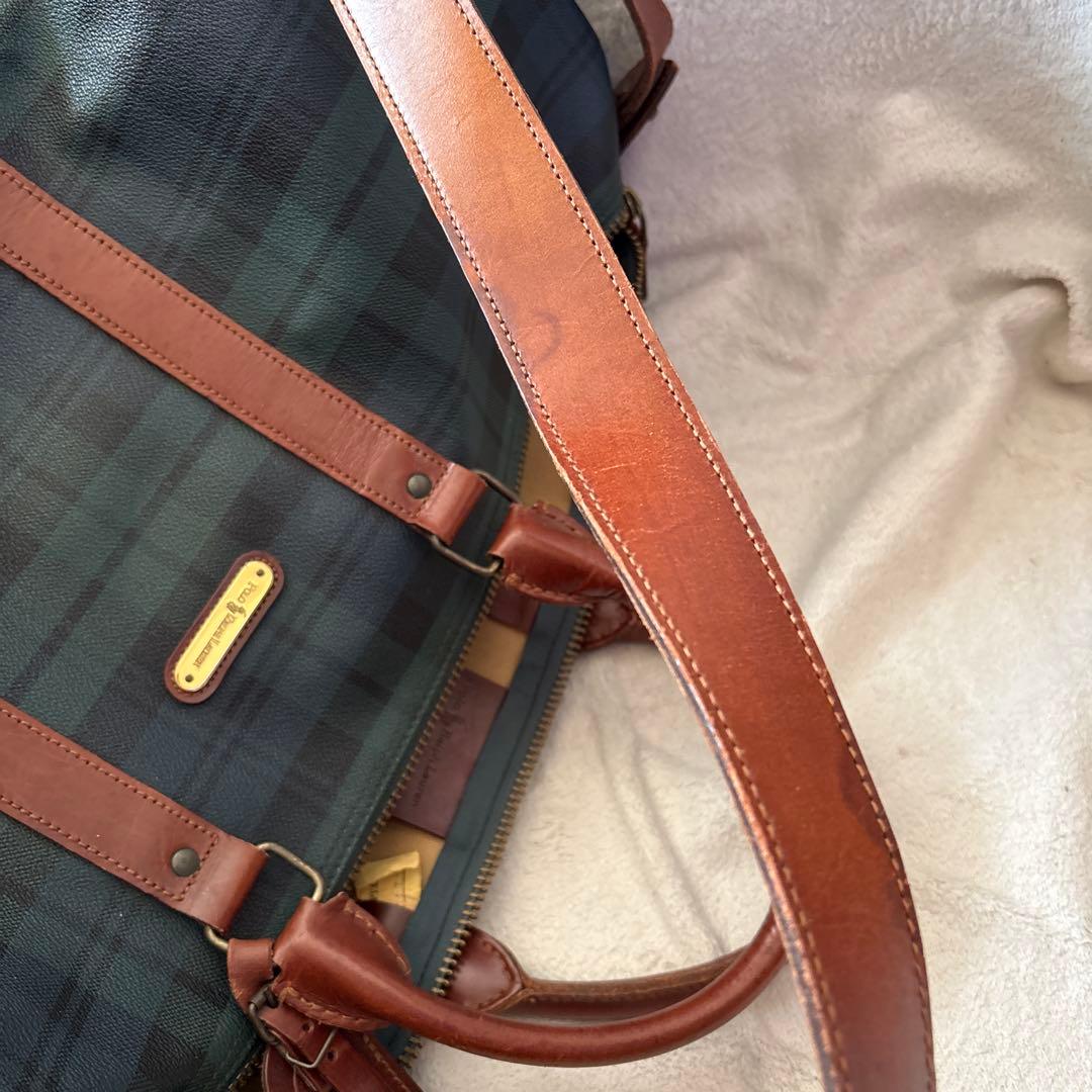人気✨ラルフローレン ブラックウォッチ　2way ボストンバッグ　付属品 特大