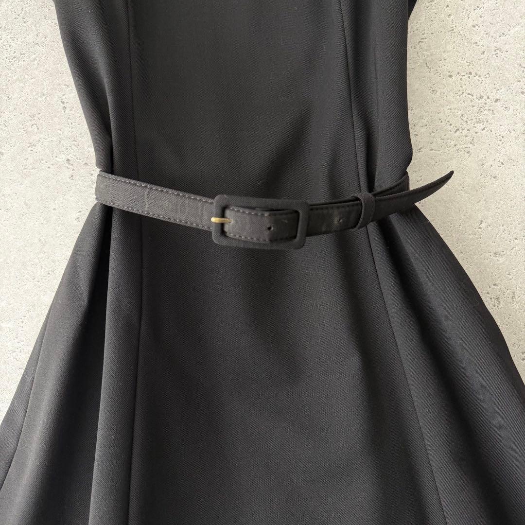 美品✨RALPH LAUREN ベルテッドフレアワンピース　ブラック