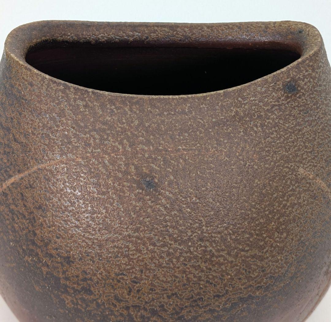 山下譲治 備前焼 象嵌花器 花入 花瓶 フラワーベース 華道具 花生 壺 壷