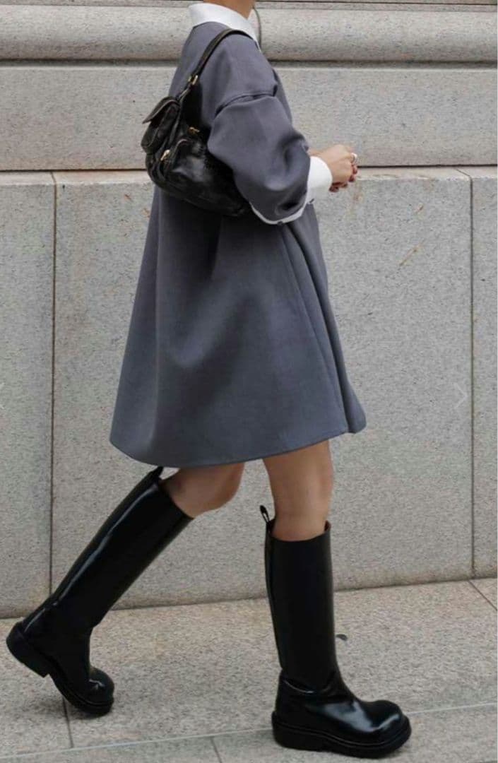 machatt　マチャット　ダブルクロスバイカラーワンピース