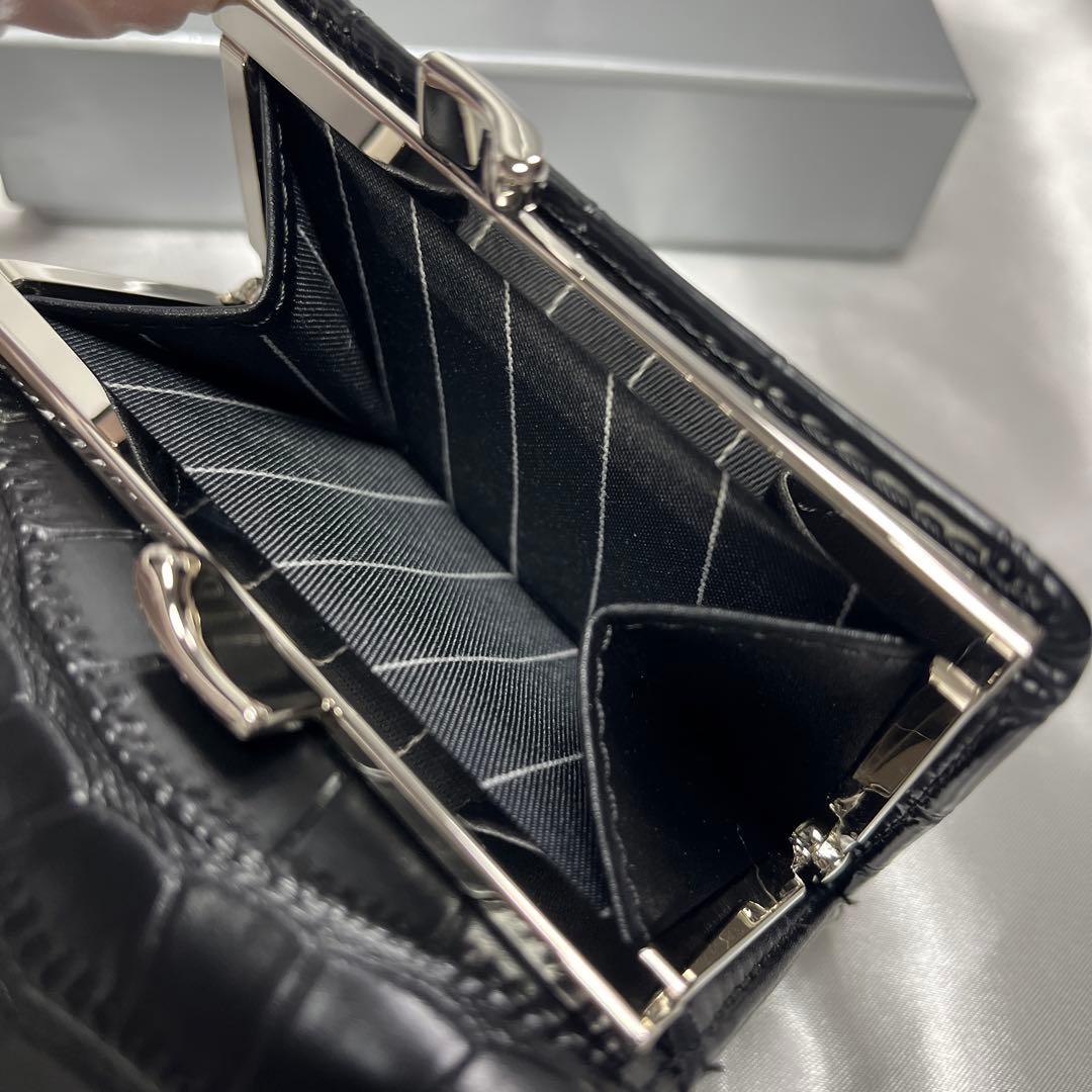 新品VivienneWestwood ブラック クロコダイル柄 三つ折り財布