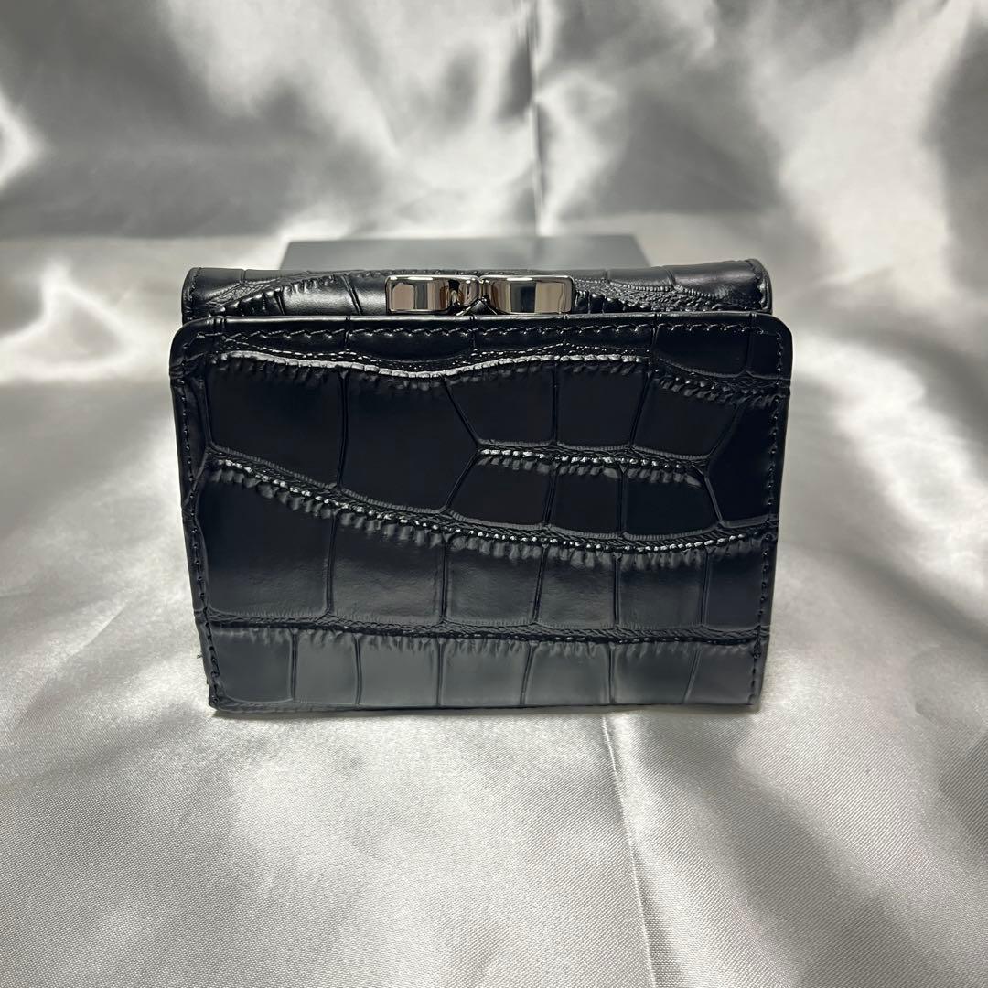 新品VivienneWestwood ブラック クロコダイル柄 三つ折り財布
