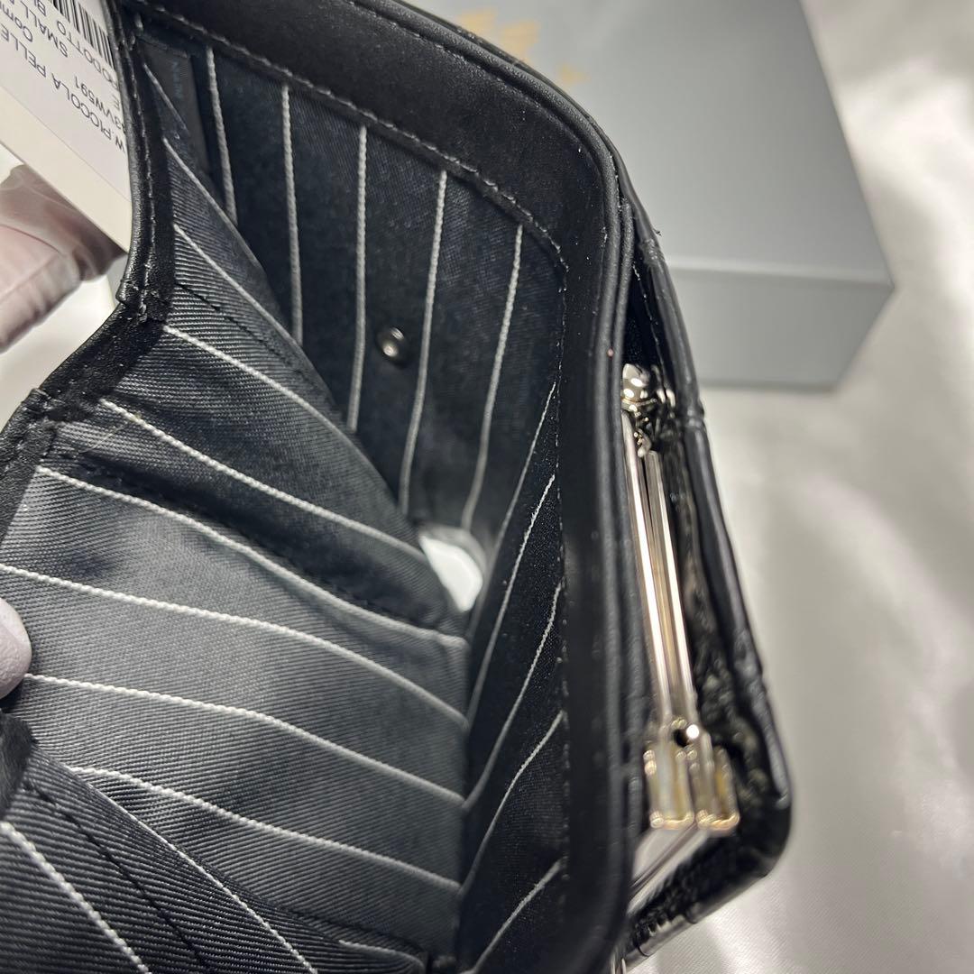 新品VivienneWestwood ブラック クロコダイル柄 三つ折り財布