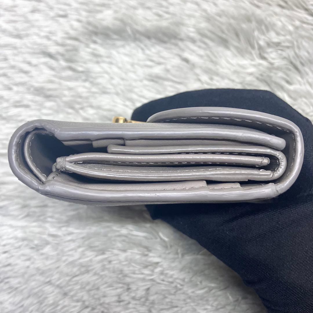 美品✨ CELINE 三つ折り財布 トリオンフ スモールフラップ カーキ