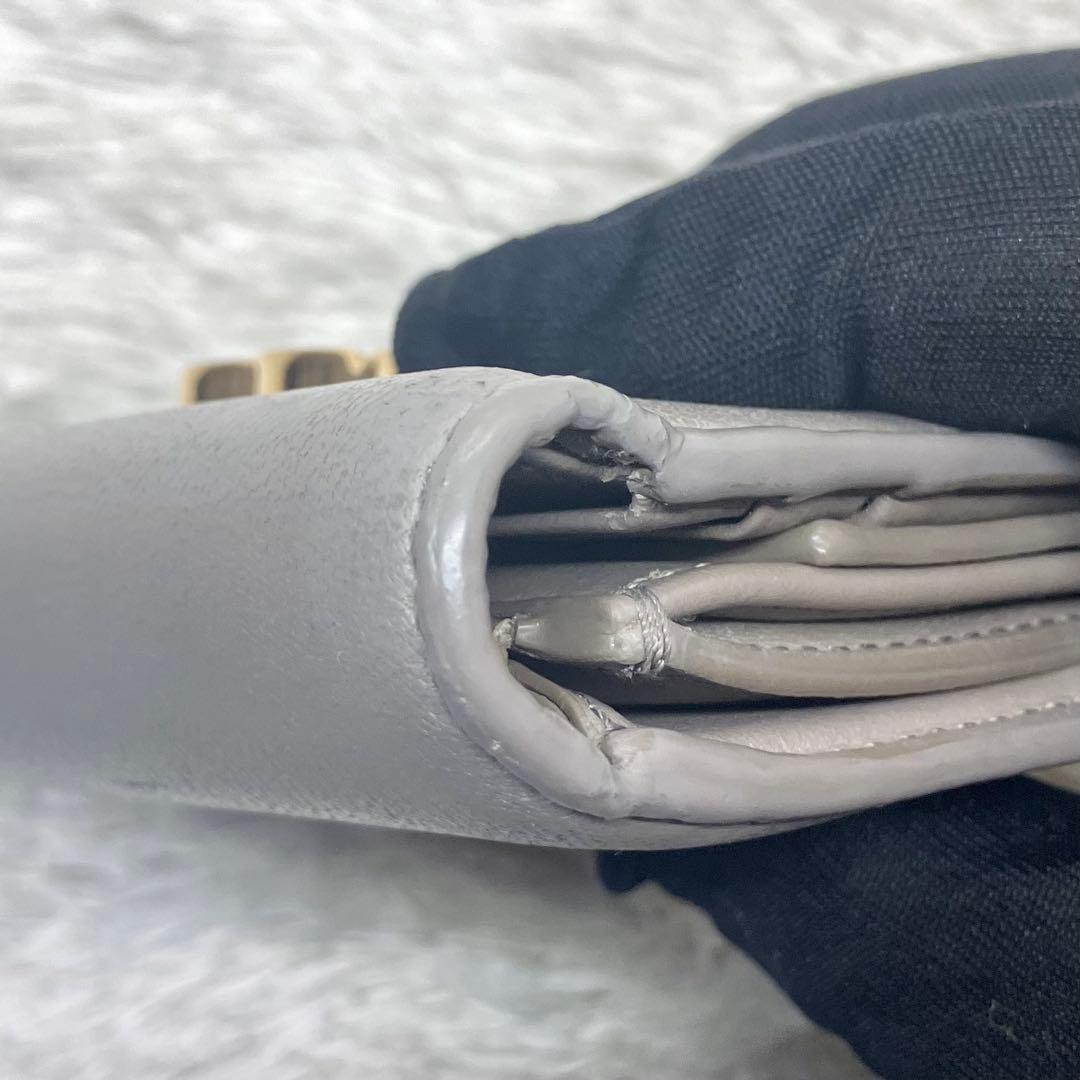 美品✨ CELINE 三つ折り財布 トリオンフ スモールフラップ カーキ