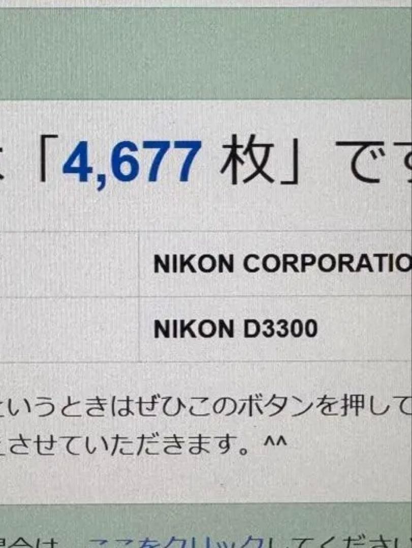 【美品】Nikon D3300 4677枚‼︎ ボディ