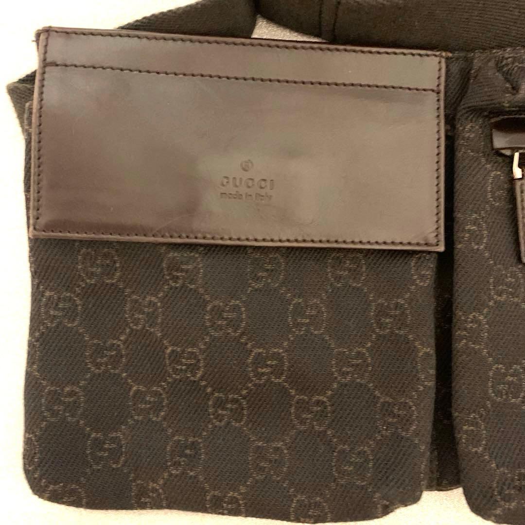 グッチ　ウエストポーチ:ボディバッグ　ファブリック×レザー