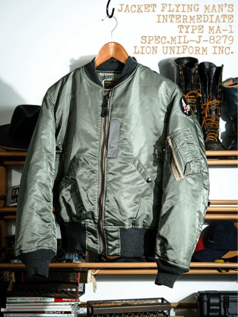US AIR FORCE MA-1ジャケット Lサイズ オリーブグリーン