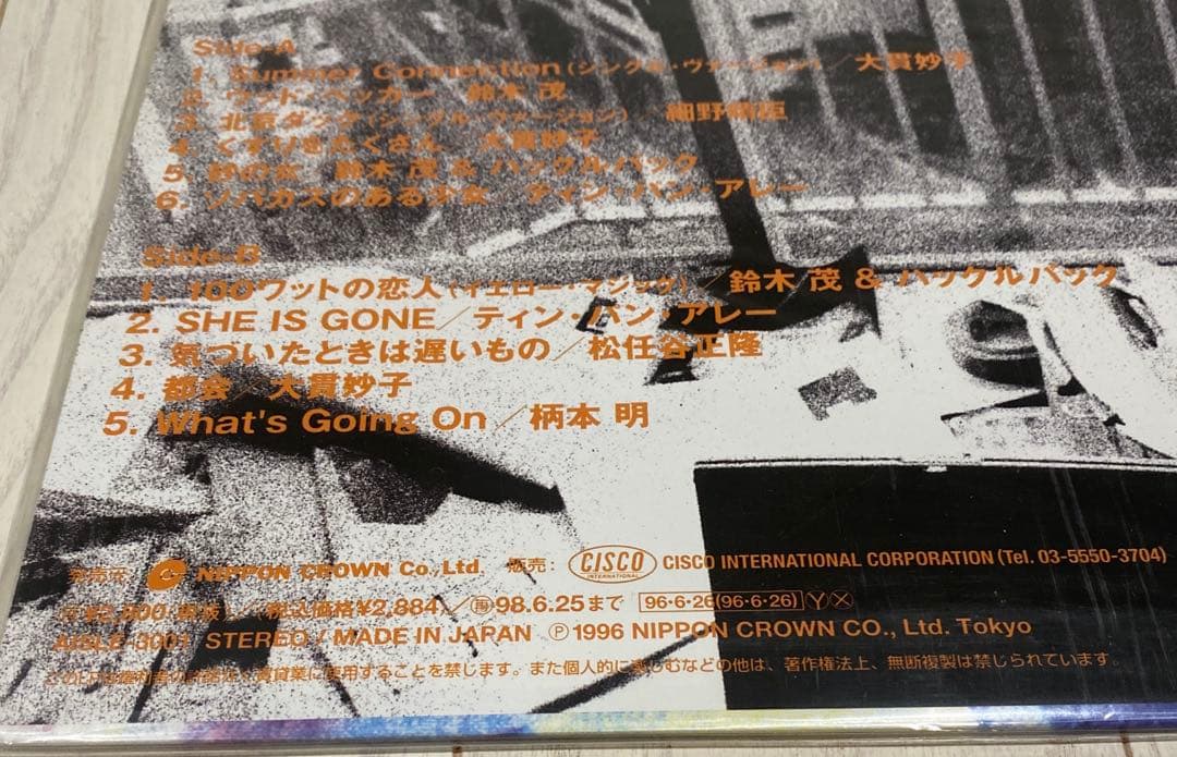 アナログ盤/1996年発売/TOKYO シティ　ポップ　YMO 細野晴臣