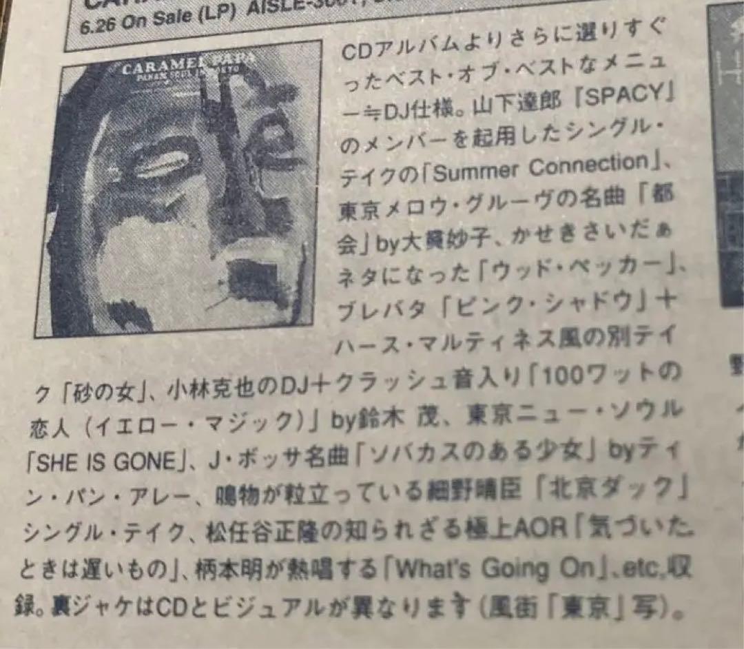 アナログ盤/1996年発売/TOKYO シティ　ポップ　YMO 細野晴臣