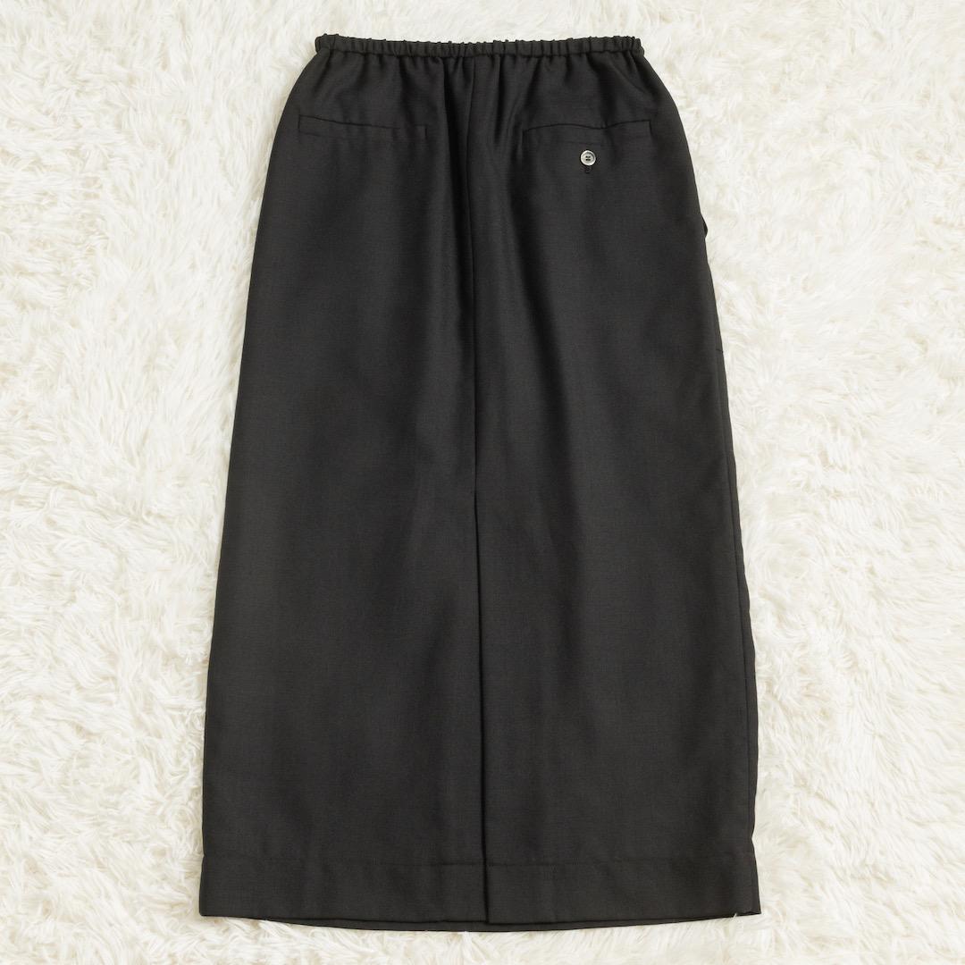 ebure エブール 25AW ドライビエラ イージーロングスカート ブラック