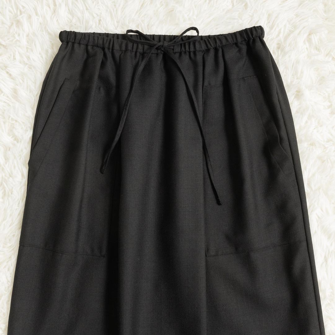 ebure エブール 25AW ドライビエラ イージーロングスカート ブラック