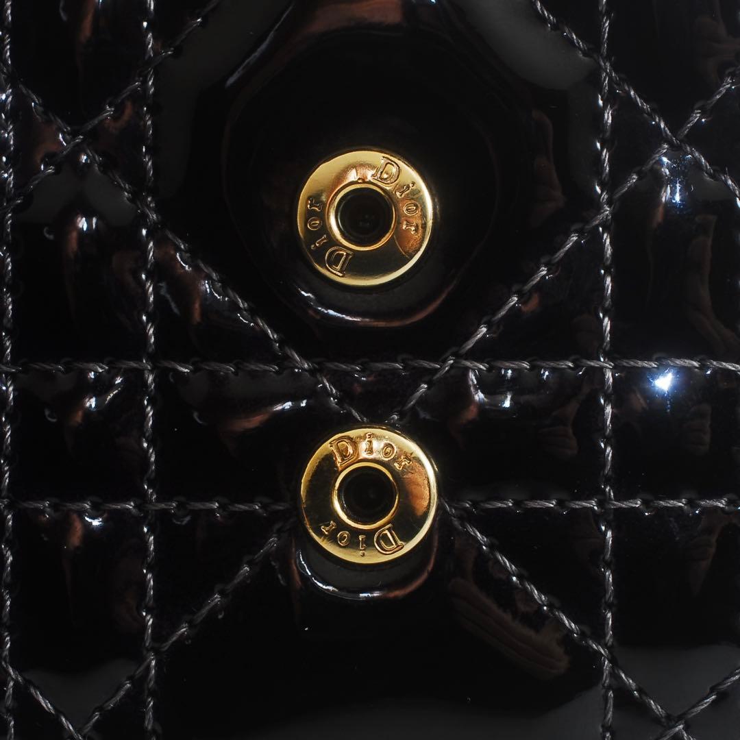 ＊Lady Dior＊ディオール＊エナメル＊ロータスウォレット＊カナージュ＊財布