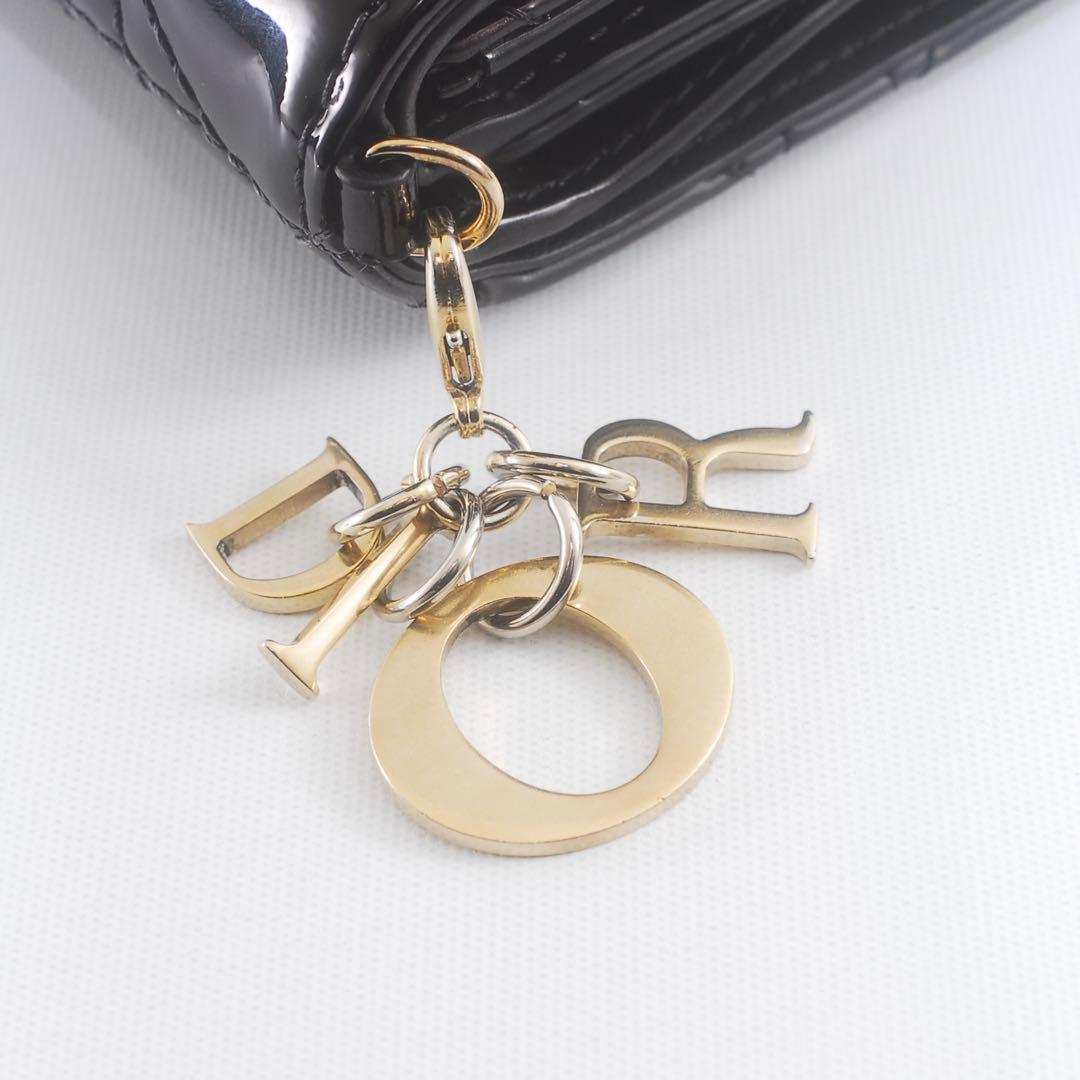 ＊Lady Dior＊ディオール＊エナメル＊ロータスウォレット＊カナージュ＊財布