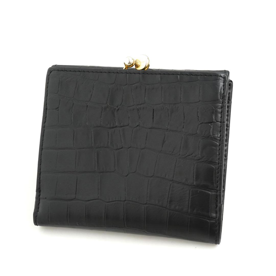 ✨新品未使用✨　Salvatore Ferragamo ミニ財布　クロコ　がま口