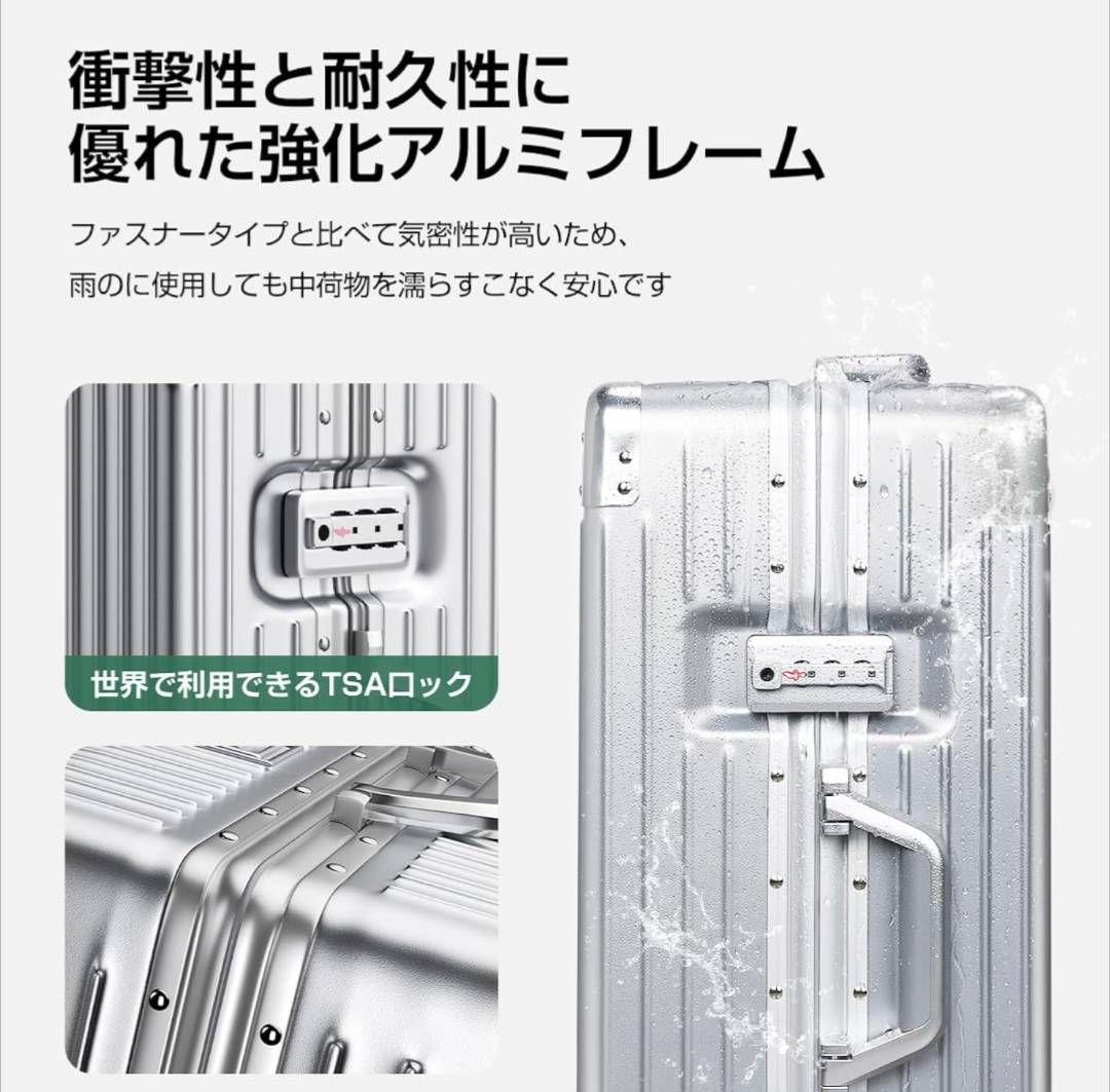 スーツケース キャリーケース ⼤型 超軽量 360度回転 出張 旅⾏ M