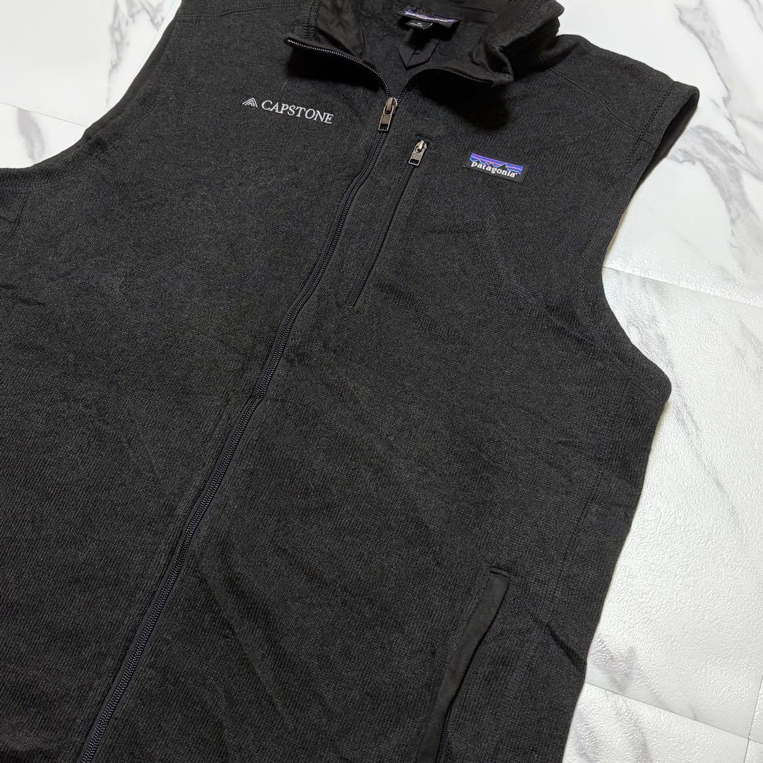 Patagoniaパタゴニアベターセーターベストブラック フリースベスト刺繍ロゴ