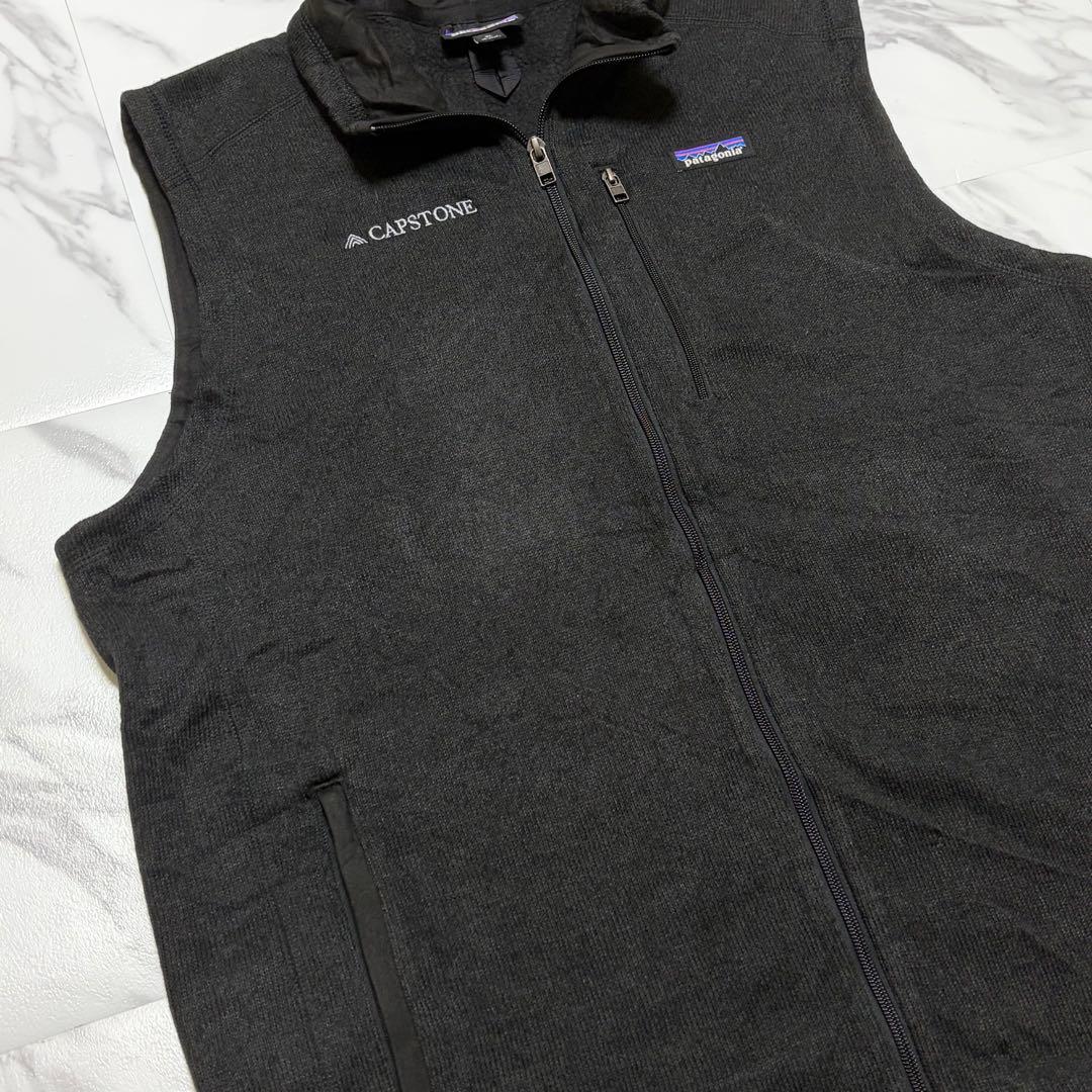 Patagoniaパタゴニアベターセーターベストブラック フリースベスト刺繍ロゴ
