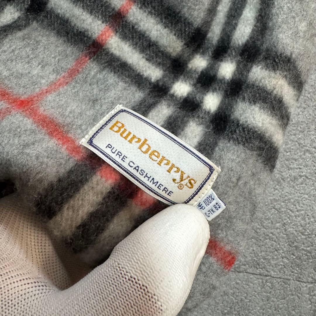 Burberrys 90s バーバリー カシミア ノバチェック グレー マフラー
