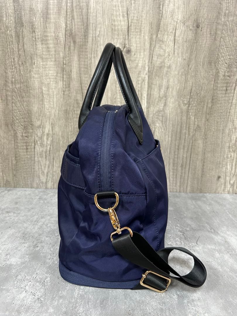 SHIPS シップス 2WAY トラベル ボストン バッグ　ネイビー ナイロン