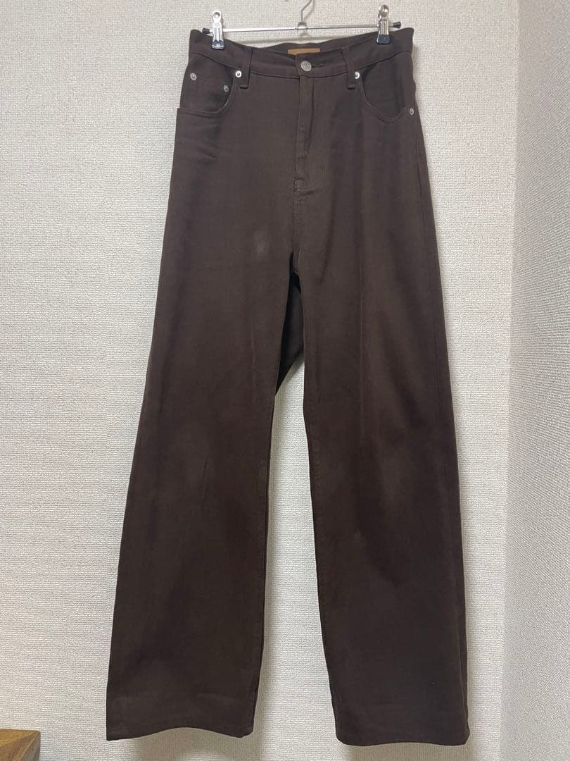 【難あり】　todayful Cary's Denim ブラウン　24
