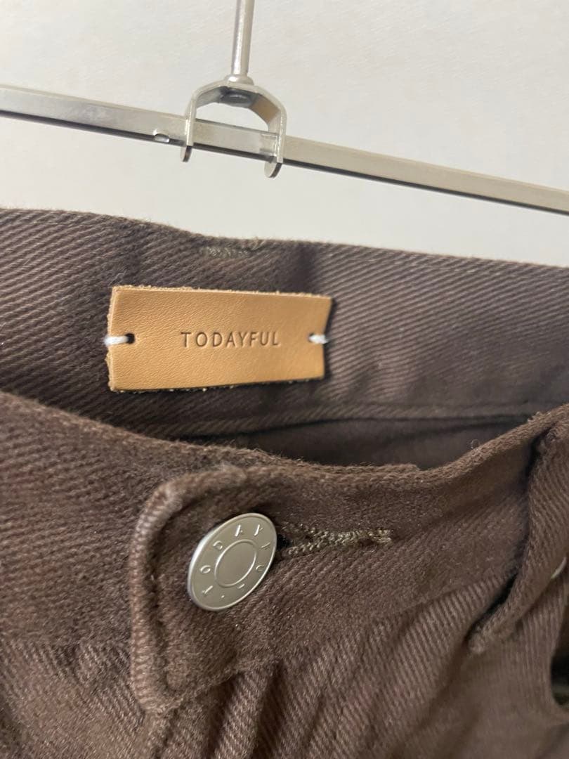 【難あり】　todayful Cary's Denim ブラウン　24