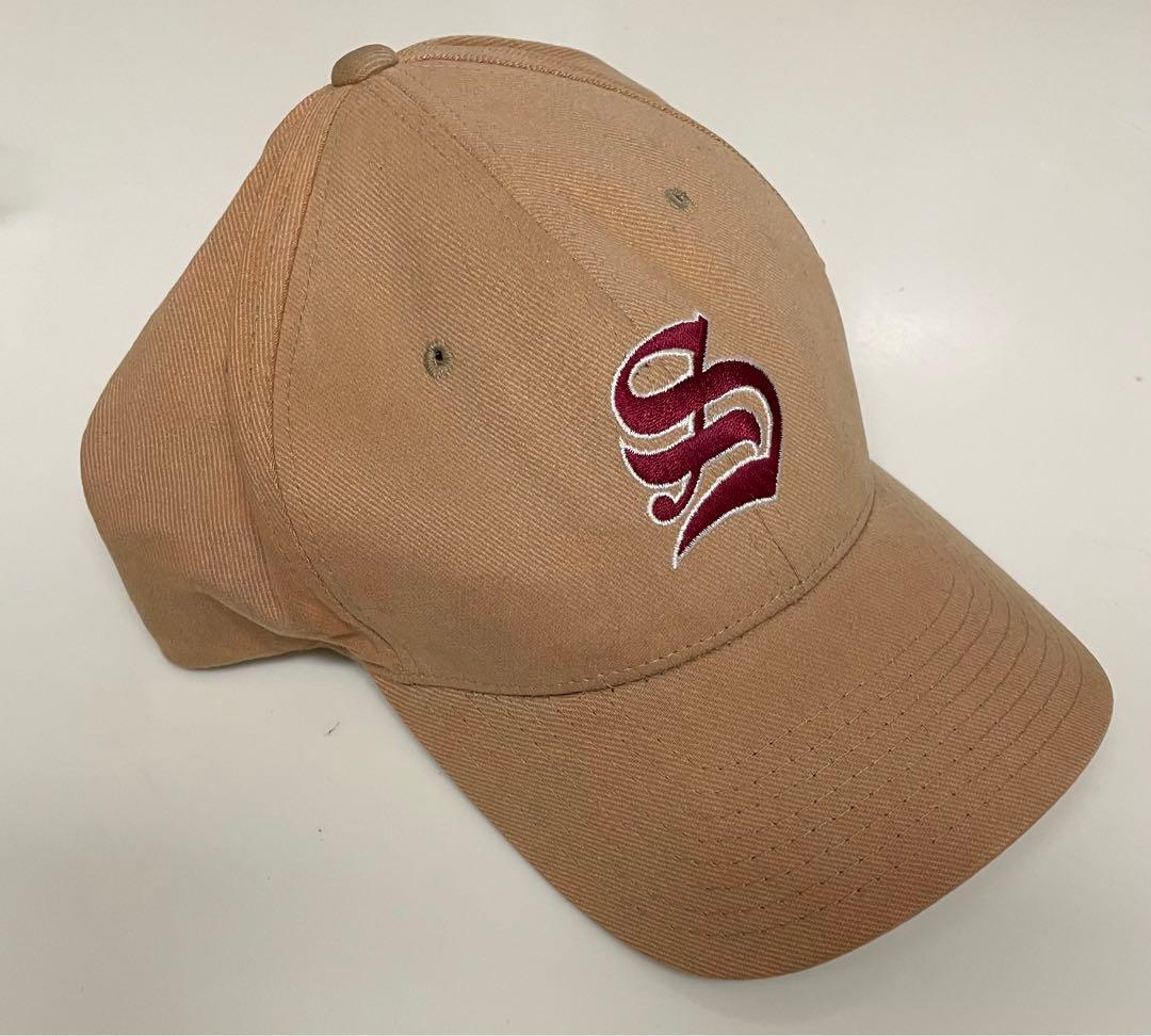 激レア 90s stussy Sロゴ ベースボール キャップ L-XXL