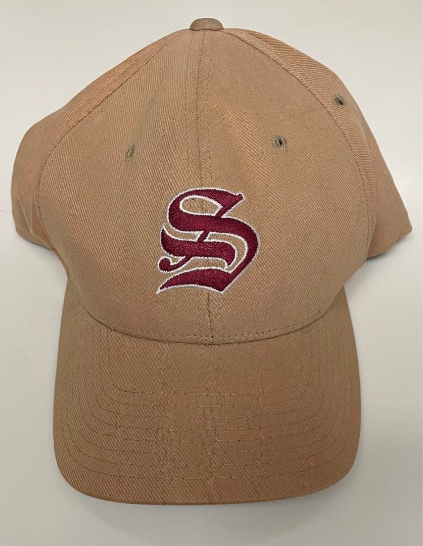 激レア 90s stussy Sロゴ ベースボール キャップ L-XXL