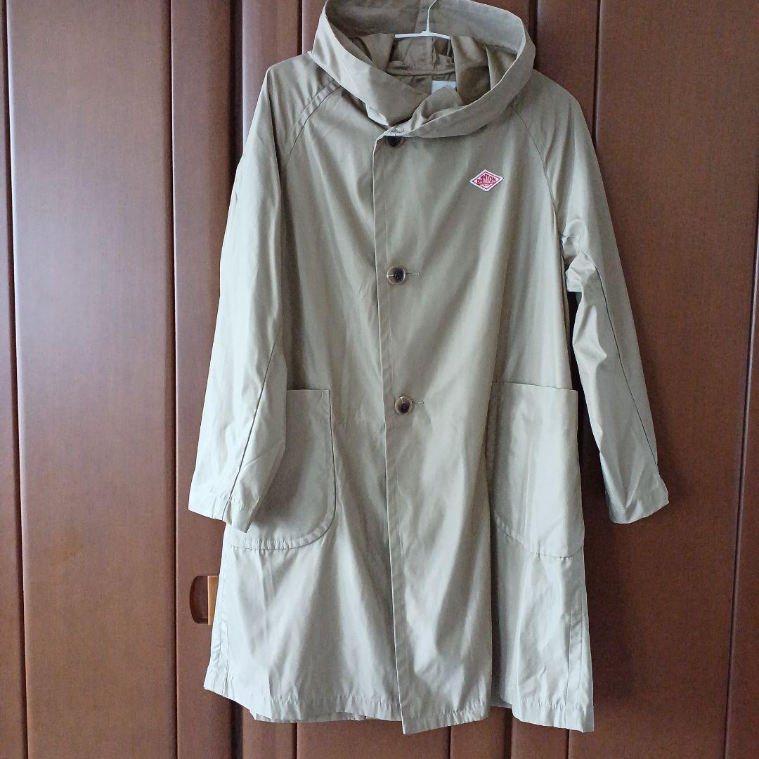 【DANTON 】フード付きベージュコート 36　美品　ポリエステル100%