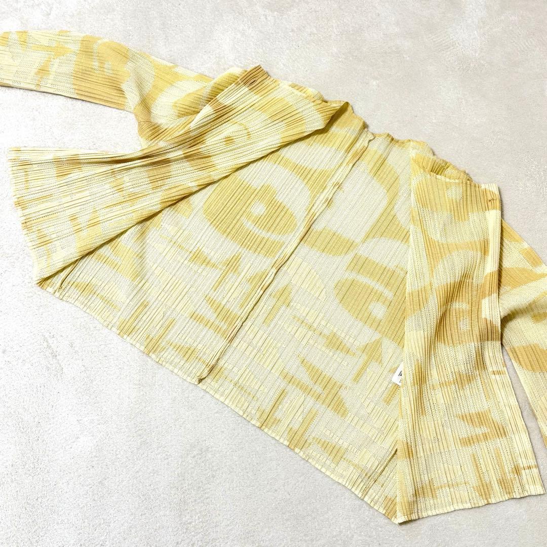 美品✨PLEATS PLEASE プリーツ　ノーカラー　ベージュ　XLサイズ