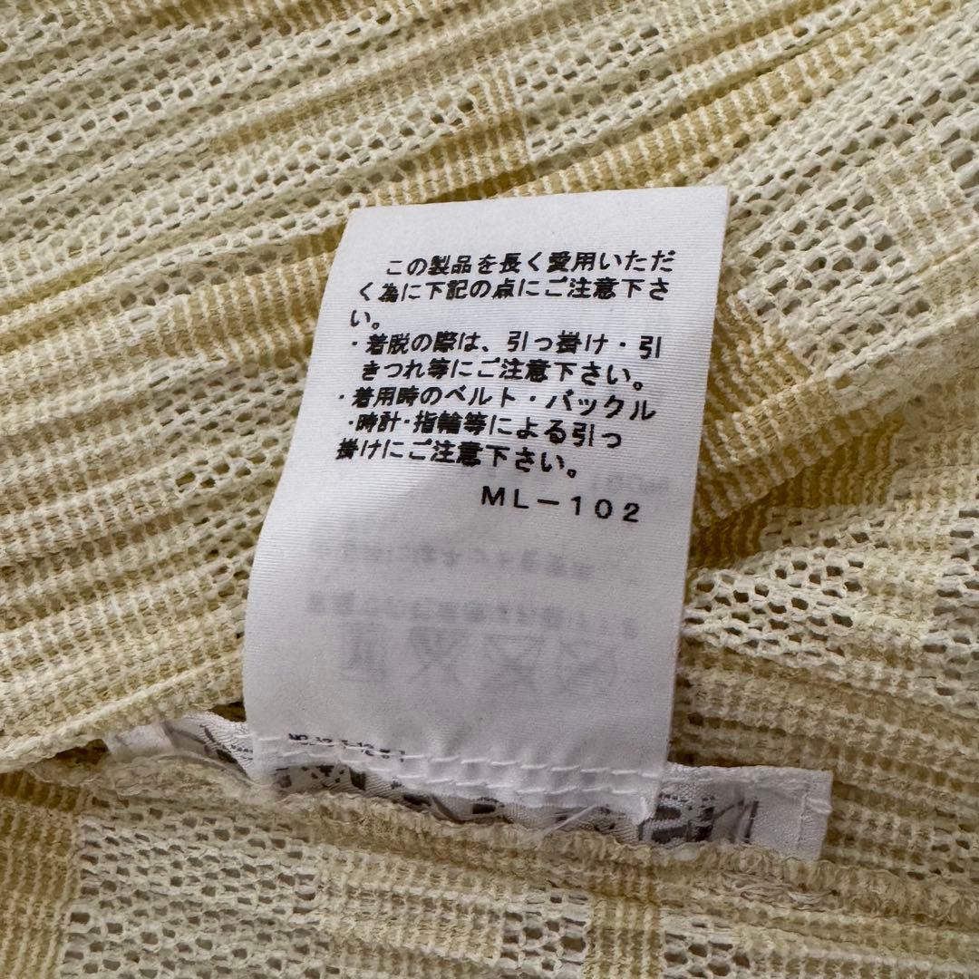 美品✨PLEATS PLEASE プリーツ　ノーカラー　ベージュ　XLサイズ